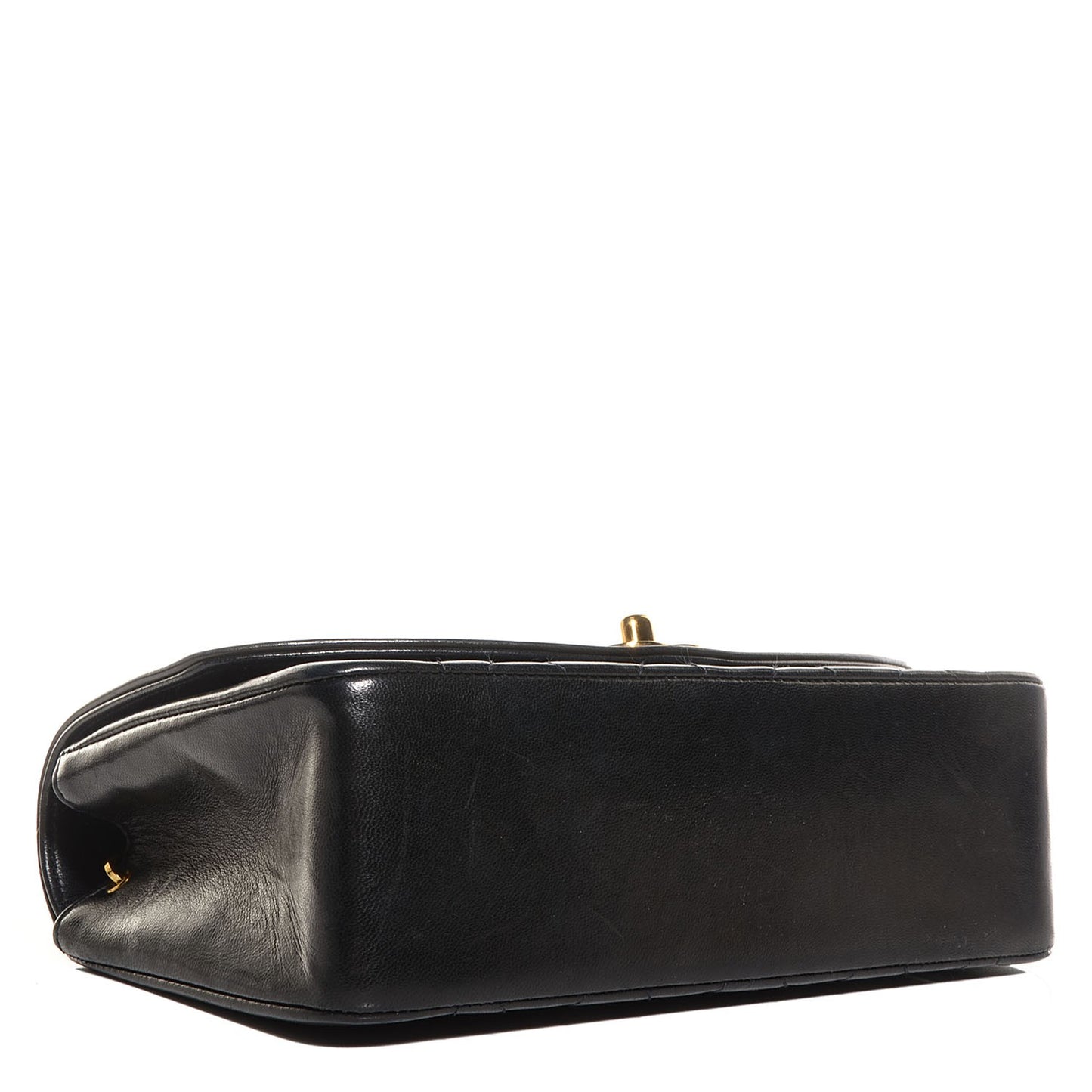 Lambskin Quilted Small Single Flap Bag Black