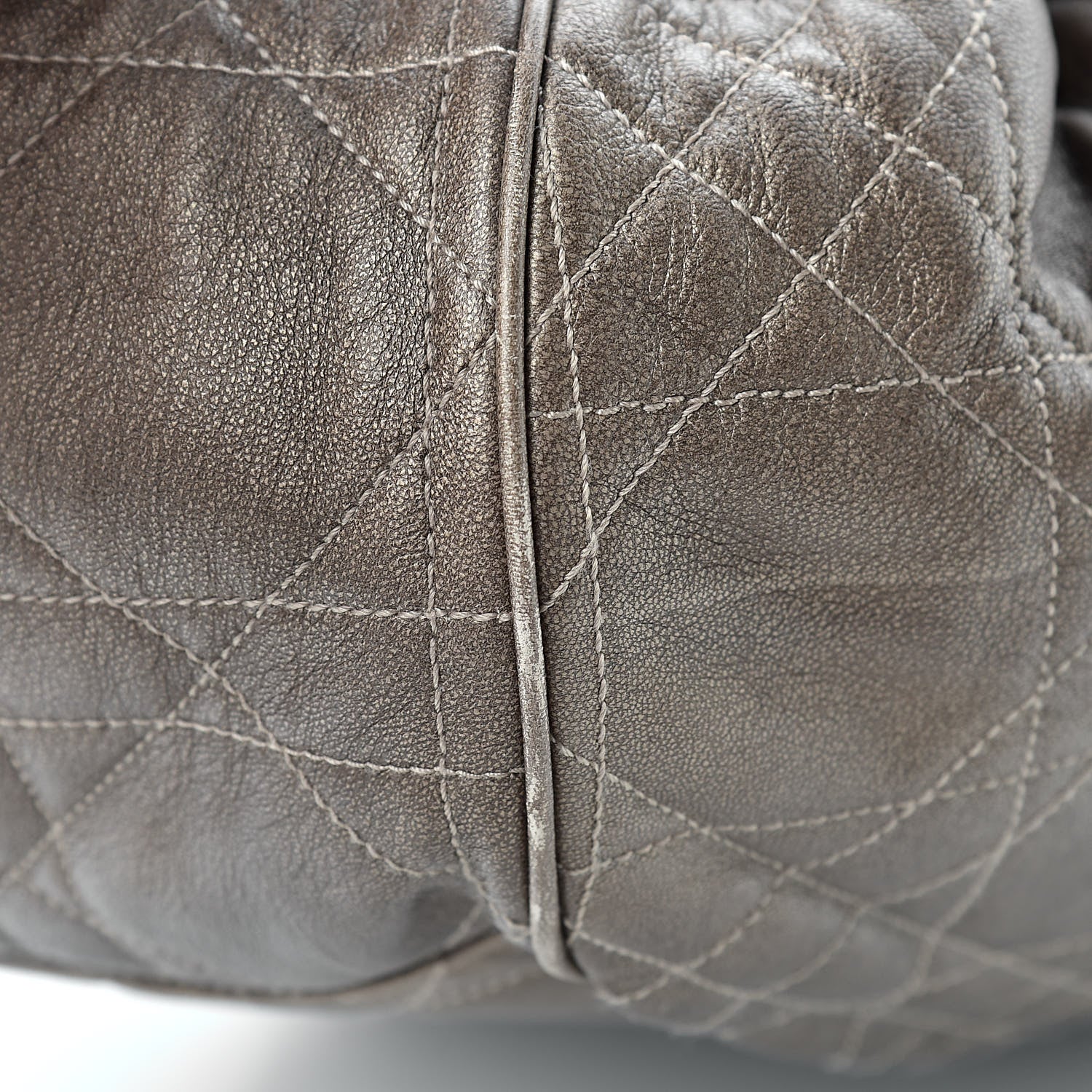 Christian Dior Lambskin Cannage Drawstring Bag Bronze 18 of 22