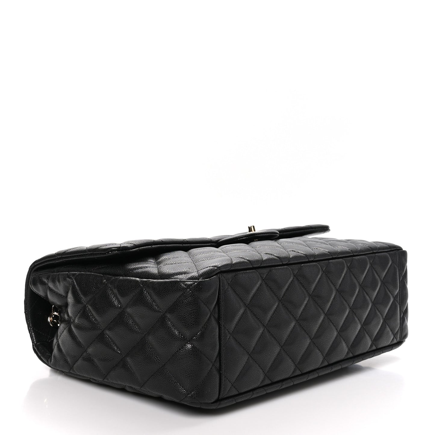 Caviar Quilted XXL Travel Flap Bag Black