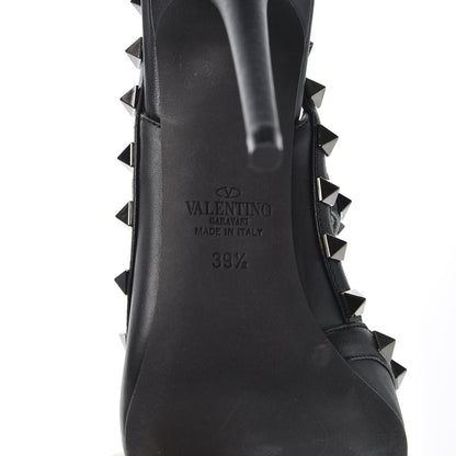 Valentino Garavani Calfskin Nappa Rockstud Ankle Strap 100mm Pumps 39.5 Black 8 of 9
