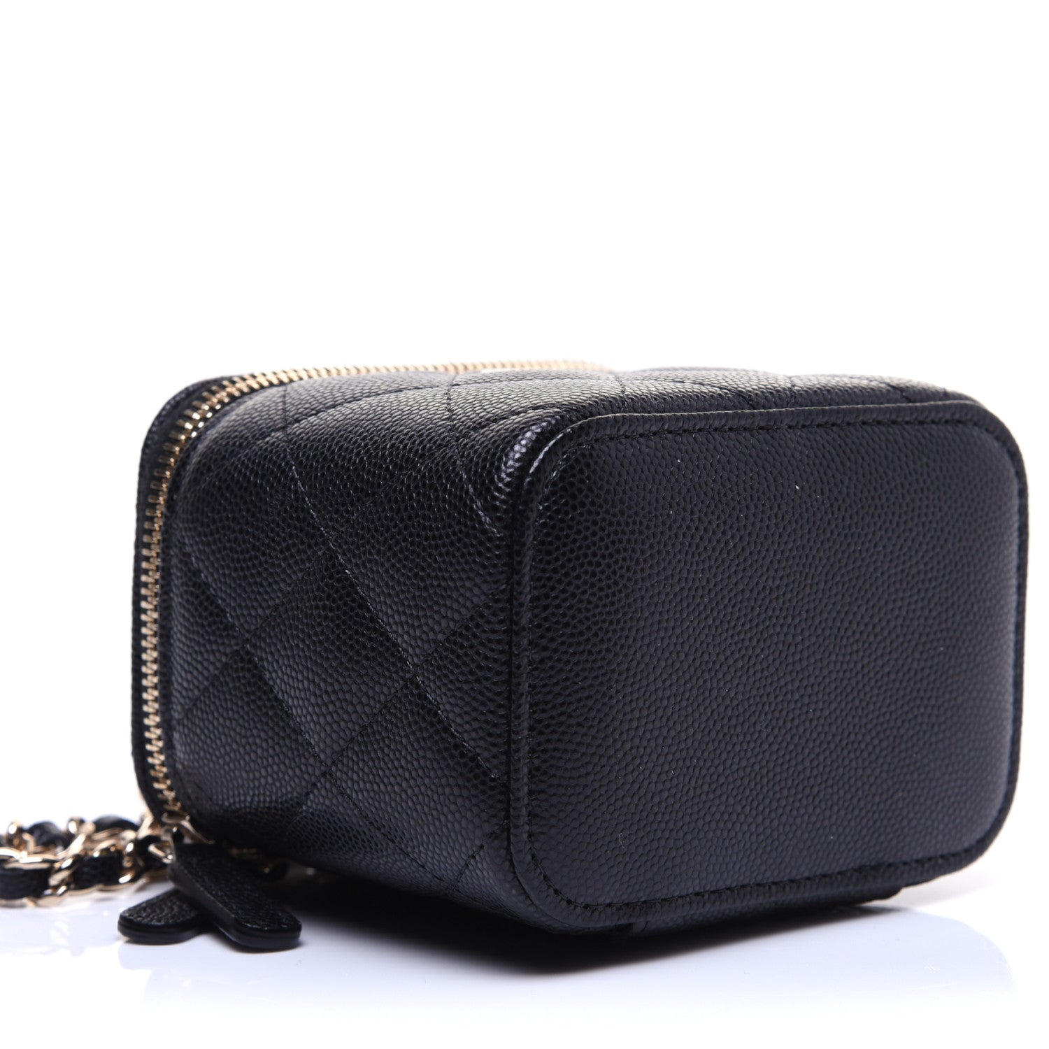 Chanel Caviar Quilted Mini Vanity Case With Chain Black 4 of 10