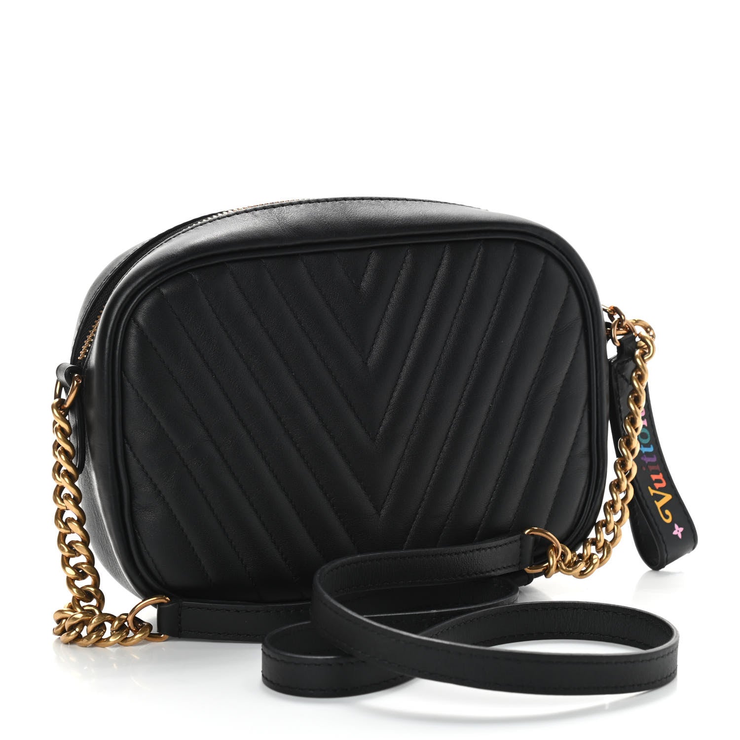 Louis Vuitton Calfskin New Wave Camera Bag Black 3 of 9