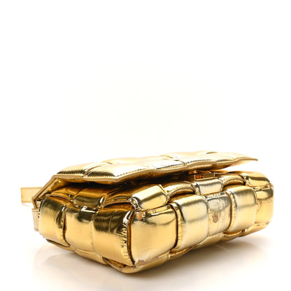 Bottega Veneta Mirror Lambskin Maxi Intreccio Padded Cassette Crossbody Bag Gold 4 of 10