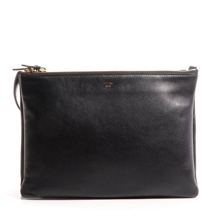 Celine Lambskin Large Trio Crossbody Bag Black 1 of 8