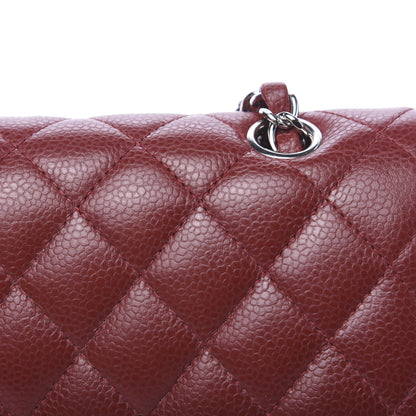 Chanel Caviar Quilted Medium Double Flap Dark Red 11 of 16