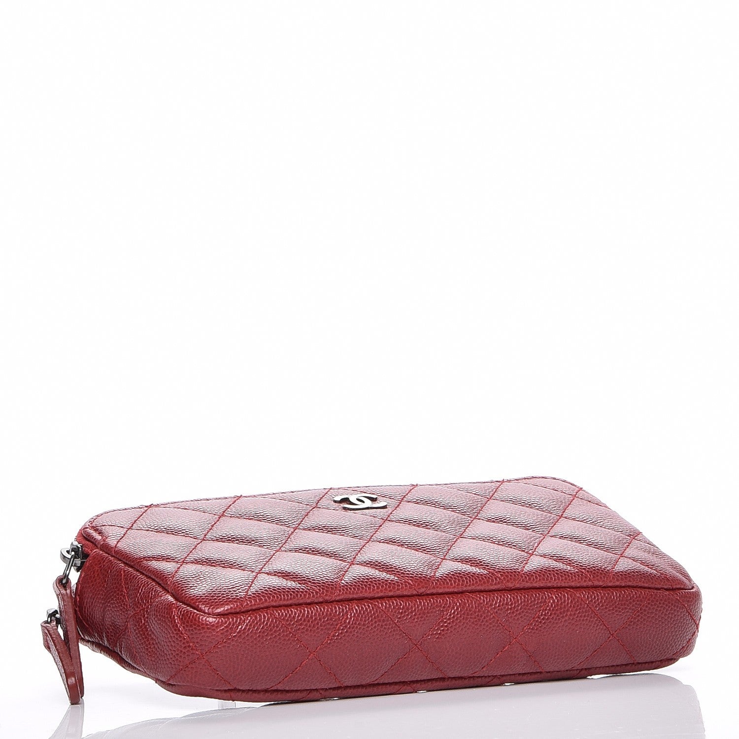 Chanel Caviar Quilted Small Clutch With Chain Red 4 of 9