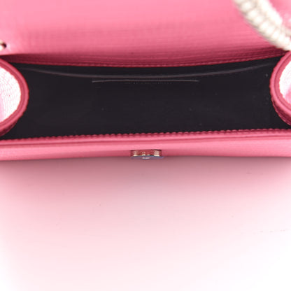 Saint Laurent Calfskin Crocodile Embossed Small Classic Monogram Kate Tassel Satchel Bubblegum 5 of 10