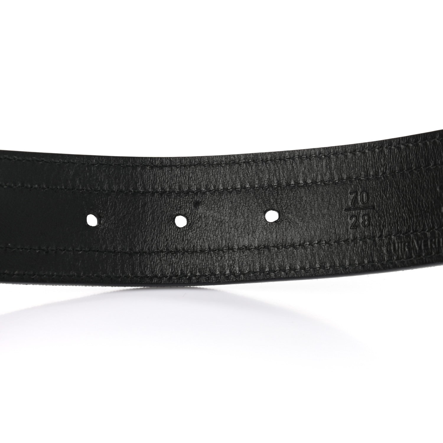 Chanel Calfskin Grosgrain Pearl Logo Belt 70 28 Black 4 of 6