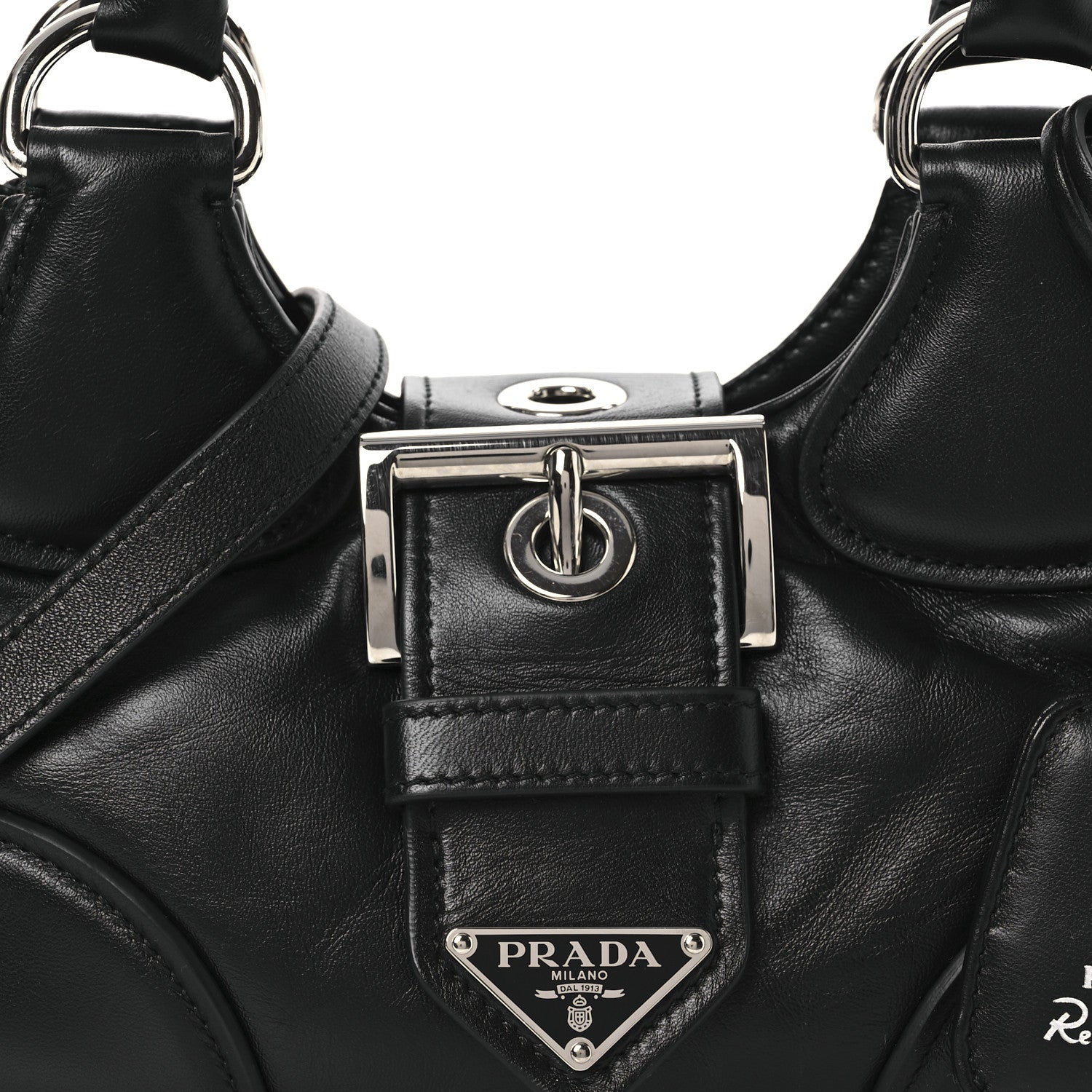 Prada Nappa Soft Padded Re-Edition 2002 Moon Bag Black 1753776