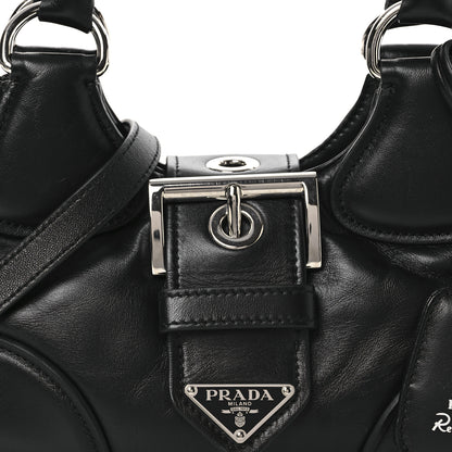 Prada Nappa Soft Padded Re-Edition 2002 Moon Bag Black 5 of 15
