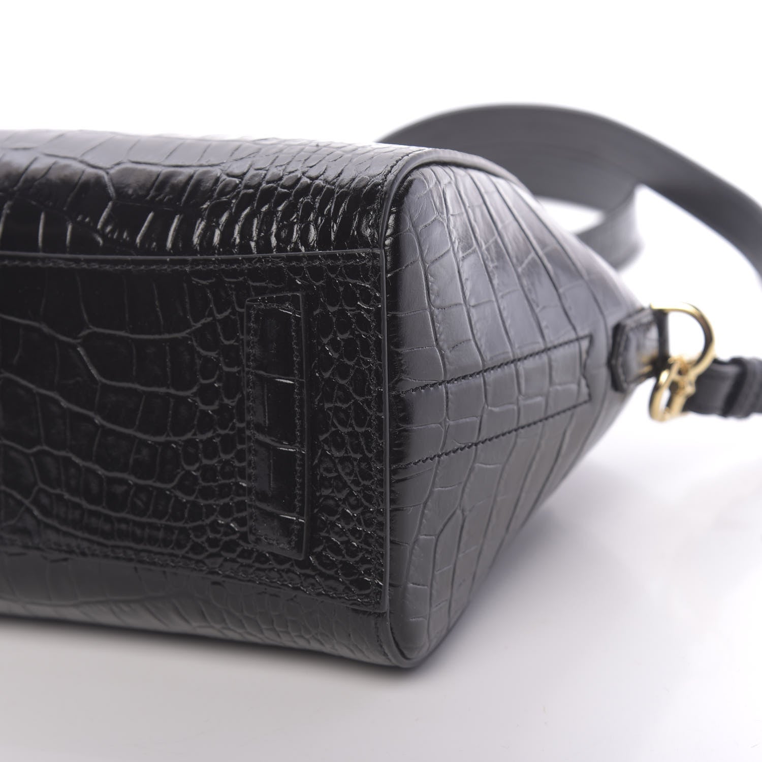 Givenchy Calfskin Crocodile Embossed Mini Antigona Black 11 of 11