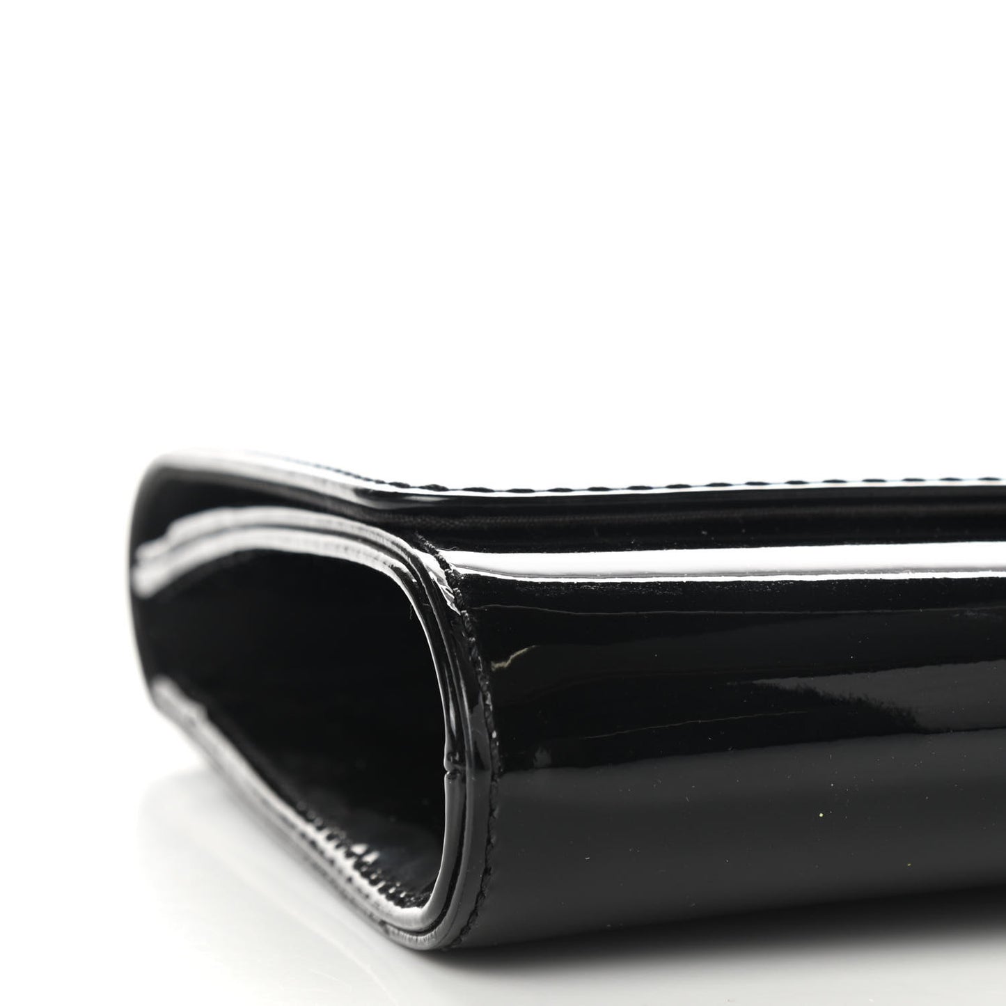 Patent Louise Clutch Black