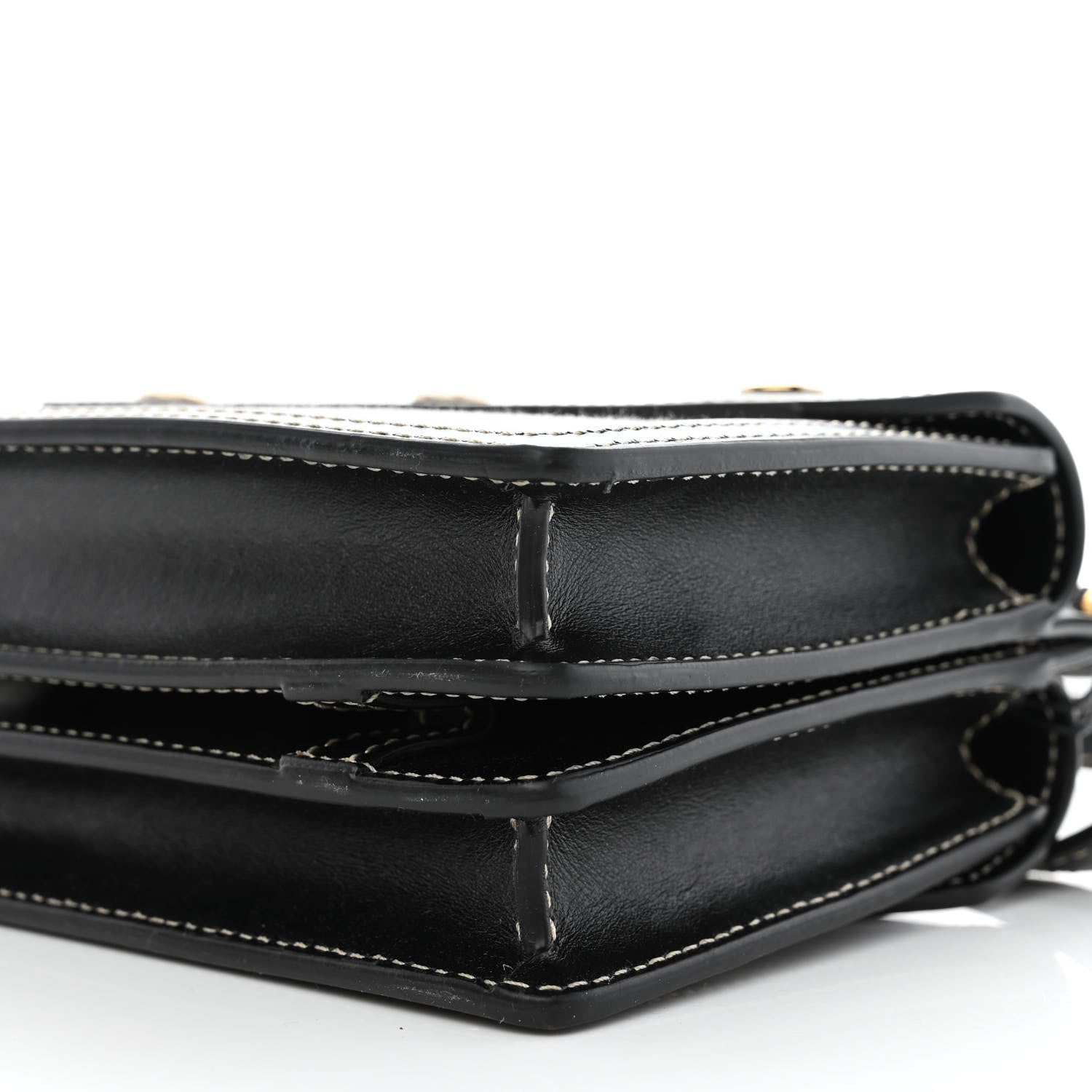 Burberry Smooth Calfskin Canvas Horseferry Print Mini Title Bag with Pocket Black 8 of 8