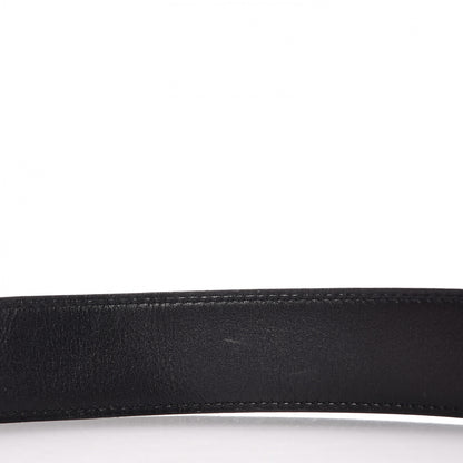 Hermes Box Togo 32mm Martelee H Belt 85 Black Chocolate 5 of 9