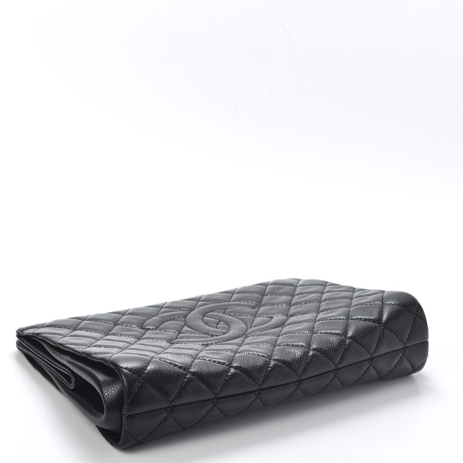 Chanel Caviar Quilted CC Large Clutch Black 3 of 10