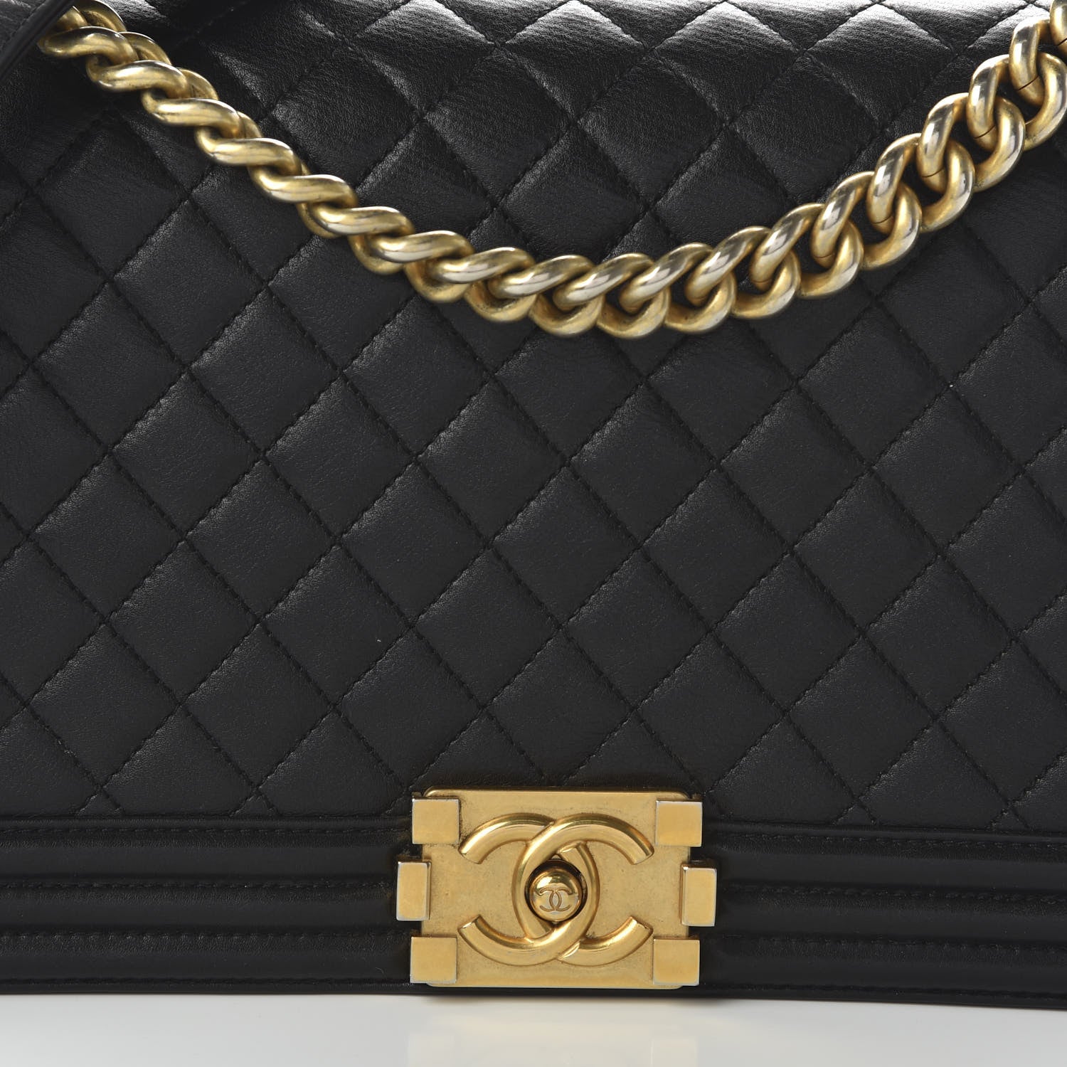 Chanel Calfskin Quilted New Medium Boy Flap Black 10 of 11