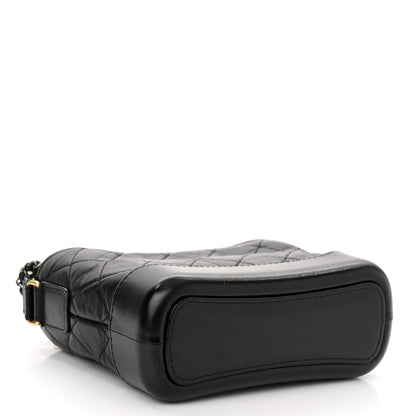 Chanel Aged Calfskin Quilted Small Gabrielle Hobo Black 4 of 11