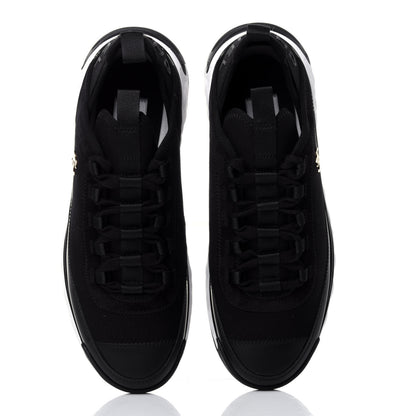 Chanel Velvet Calfskin Mixed Fibers CC Sneakers 38.5 Black 6 of 11