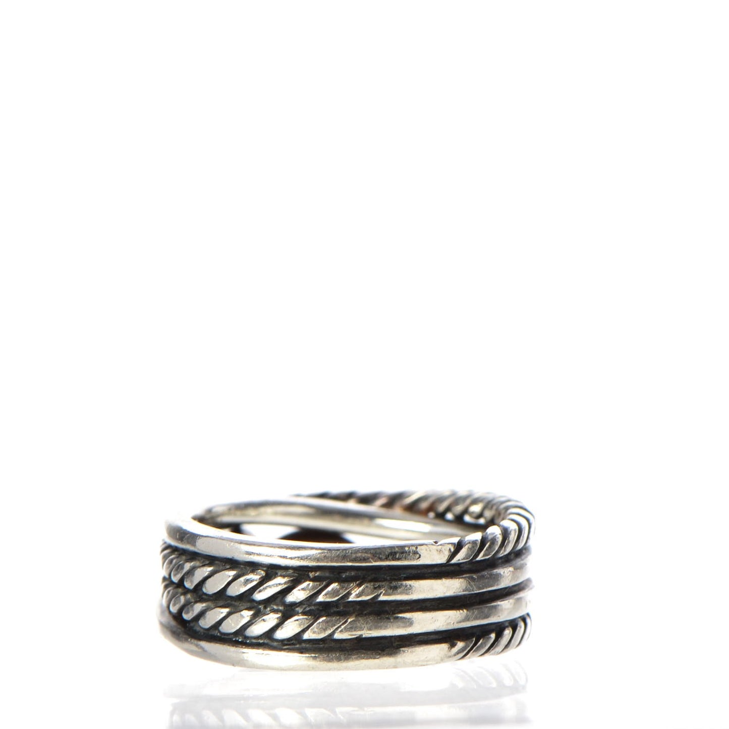 Sterling Silver Diamond X Crossover Ring 47 4