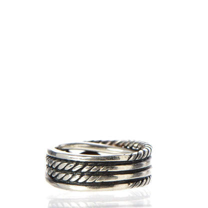 David Yurman Sterling Silver Diamond X Crossover Ring 47 4 3 of 4