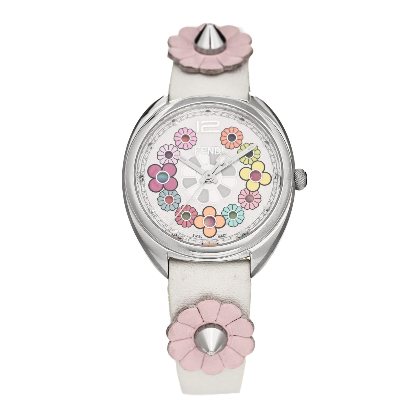 Stainless Steel Calfskin 34mm Momento Flower Quartz Watch