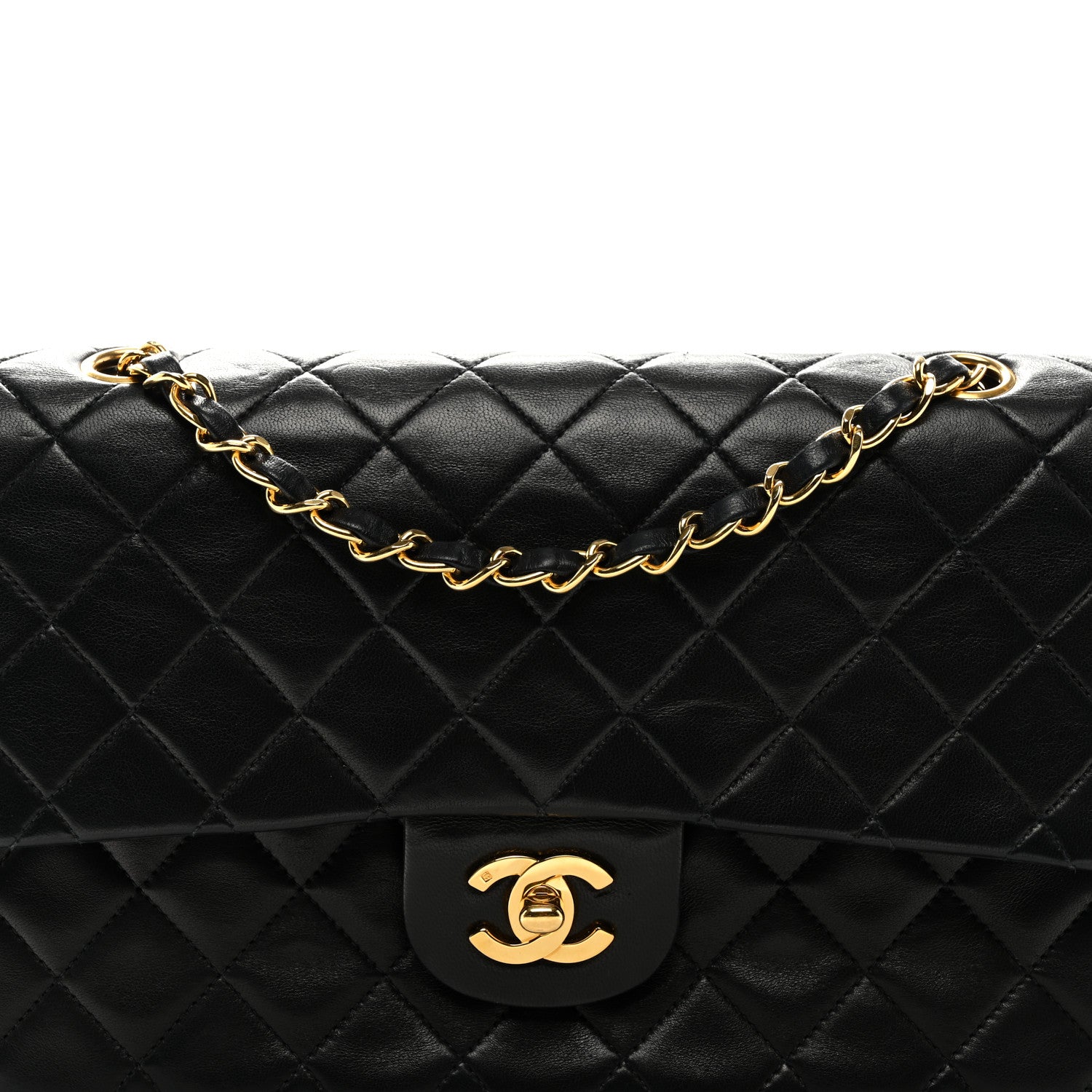 Chanel Lambskin Quilted Medium Double Flap Black 8 of 11