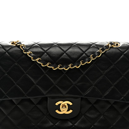 Chanel Lambskin Quilted Medium Double Flap Black 8 of 11