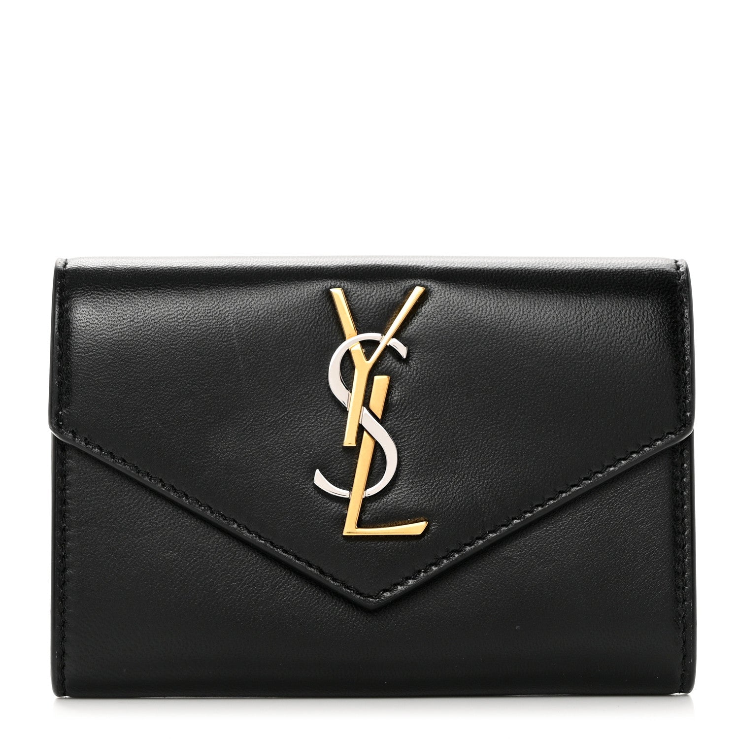 Saint Laurent Nappa Small Monogram Envelope Wallet Black 1 of 8