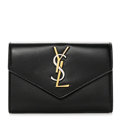 Saint Laurent Nappa Small Monogram Envelope Wallet Black 1 of 8
