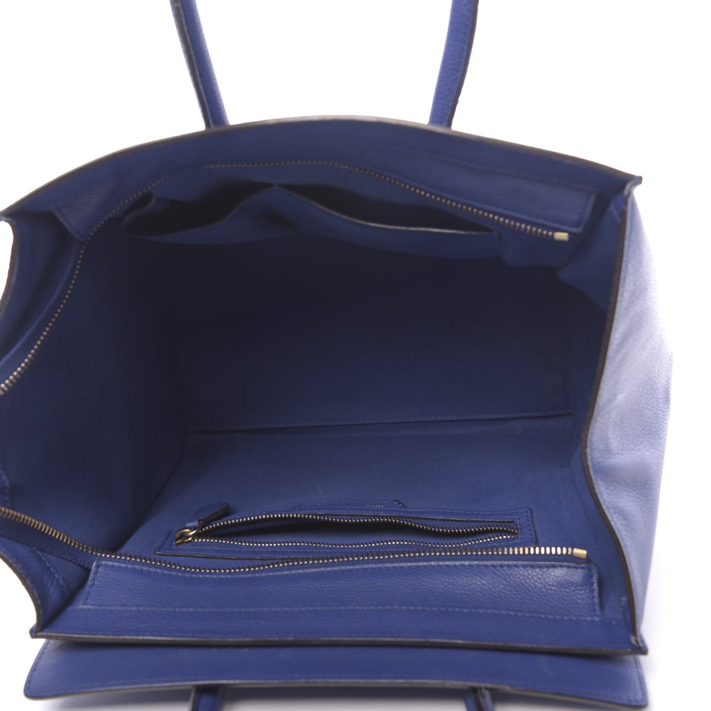 Drummed Calfskin Mini Luggage Indigo