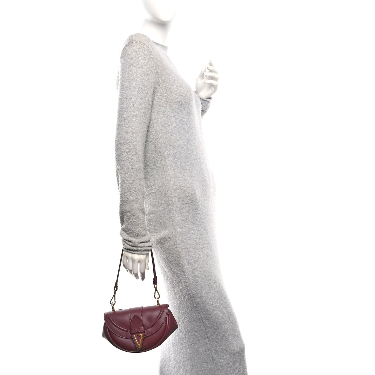 Vitello Virtus Small Shoulder Bag Burgundy