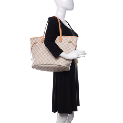 Louis Vuitton Damier Azur Neo Neverfull MM Rose Ballerine 2 of 12