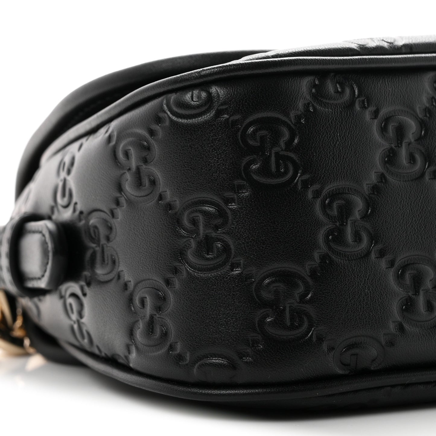 GG Calfskin Embossed Emblem Arabella Bag Black
