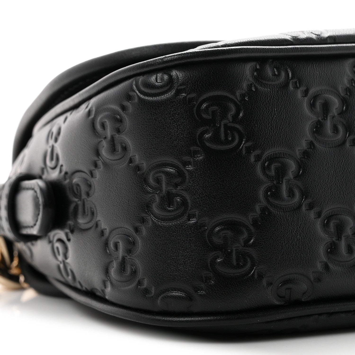 Gucci GG Calfskin Embossed Emblem Arabella Bag Black 9 of 10