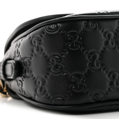 Gucci GG Calfskin Embossed Emblem Arabella Bag Black 9 of 10