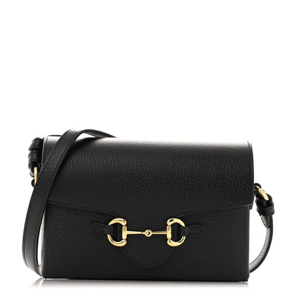 Gucci Calfskin Horsebit 1955 Shoulder Bag Black 1 of 11