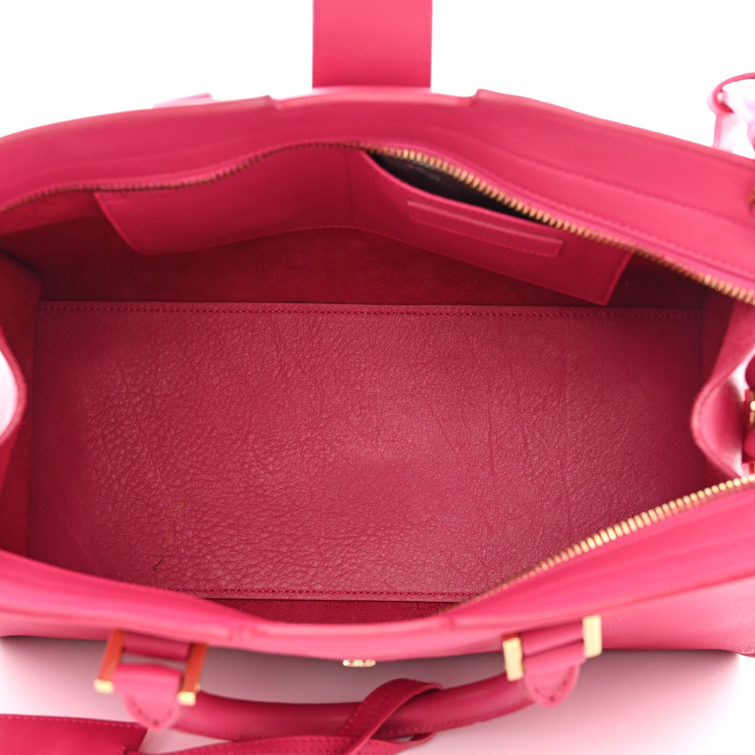 Saint Laurent Calfskin Small Classic Y Cabas Fuchsia 5 of 11