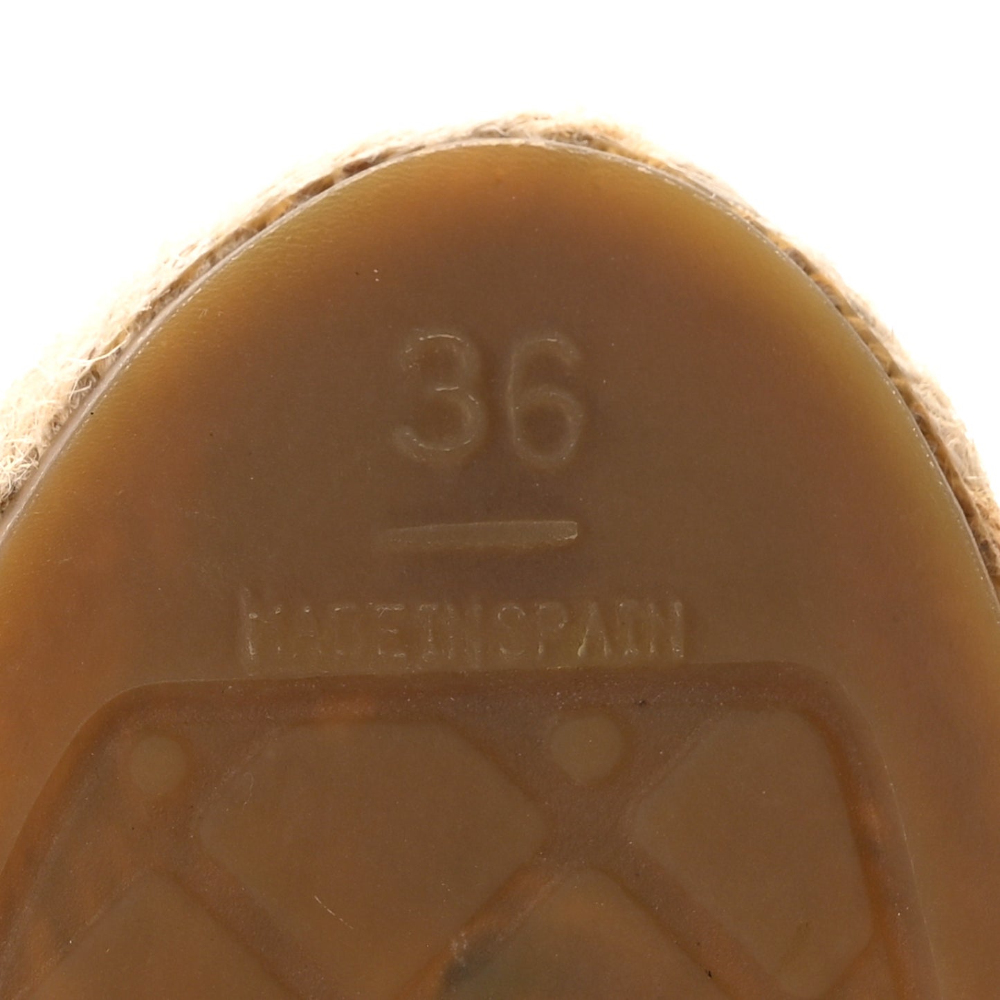 Lambskin CC Espadrilles 36 Beige Black