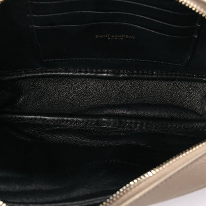 Saint Laurent Grain De Poudre Matelasse Monogram Mini Lou Camera Bag Dark Latte 5 of 7