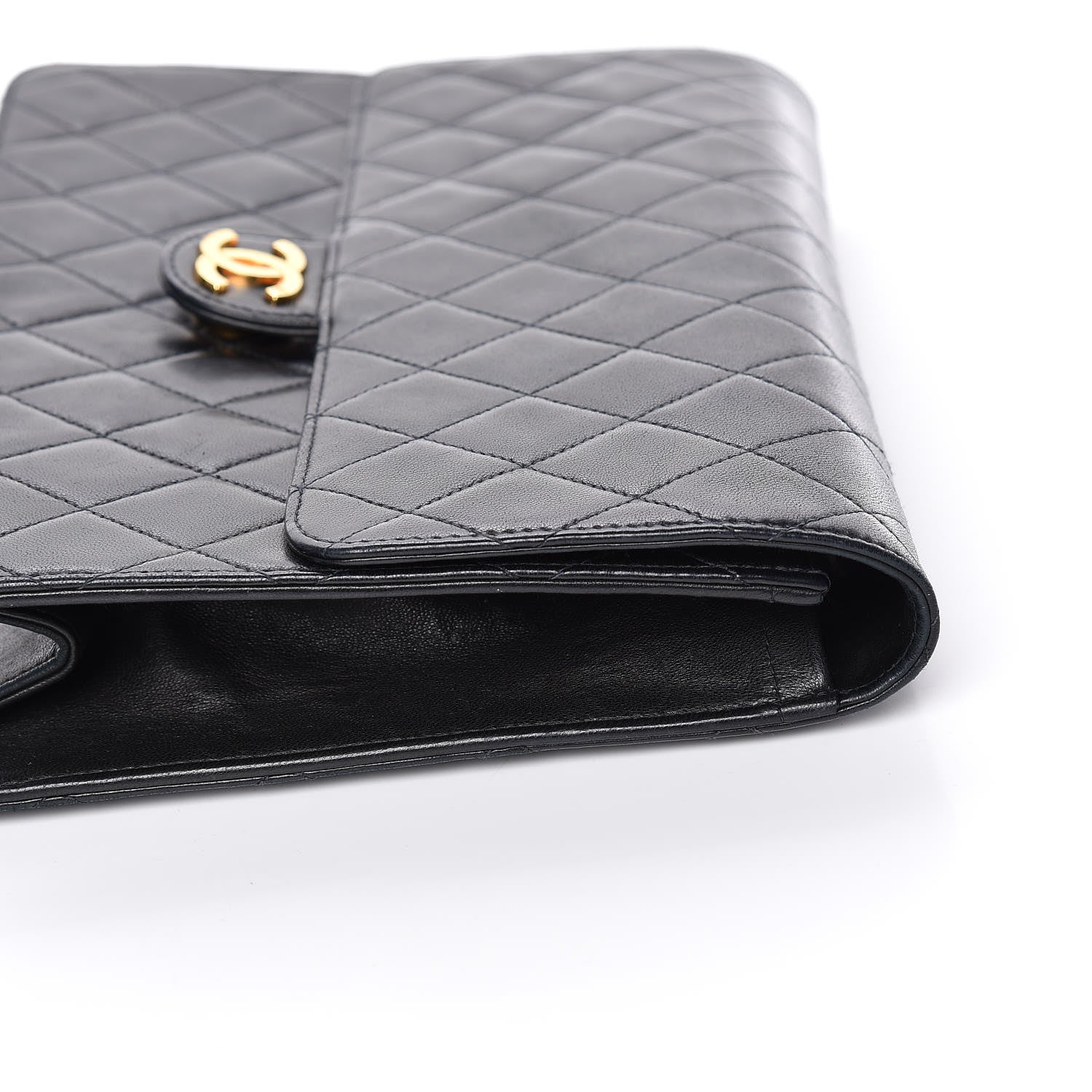 Chanel Lambskin Quilted Medium Single Flap Black 13 of 20