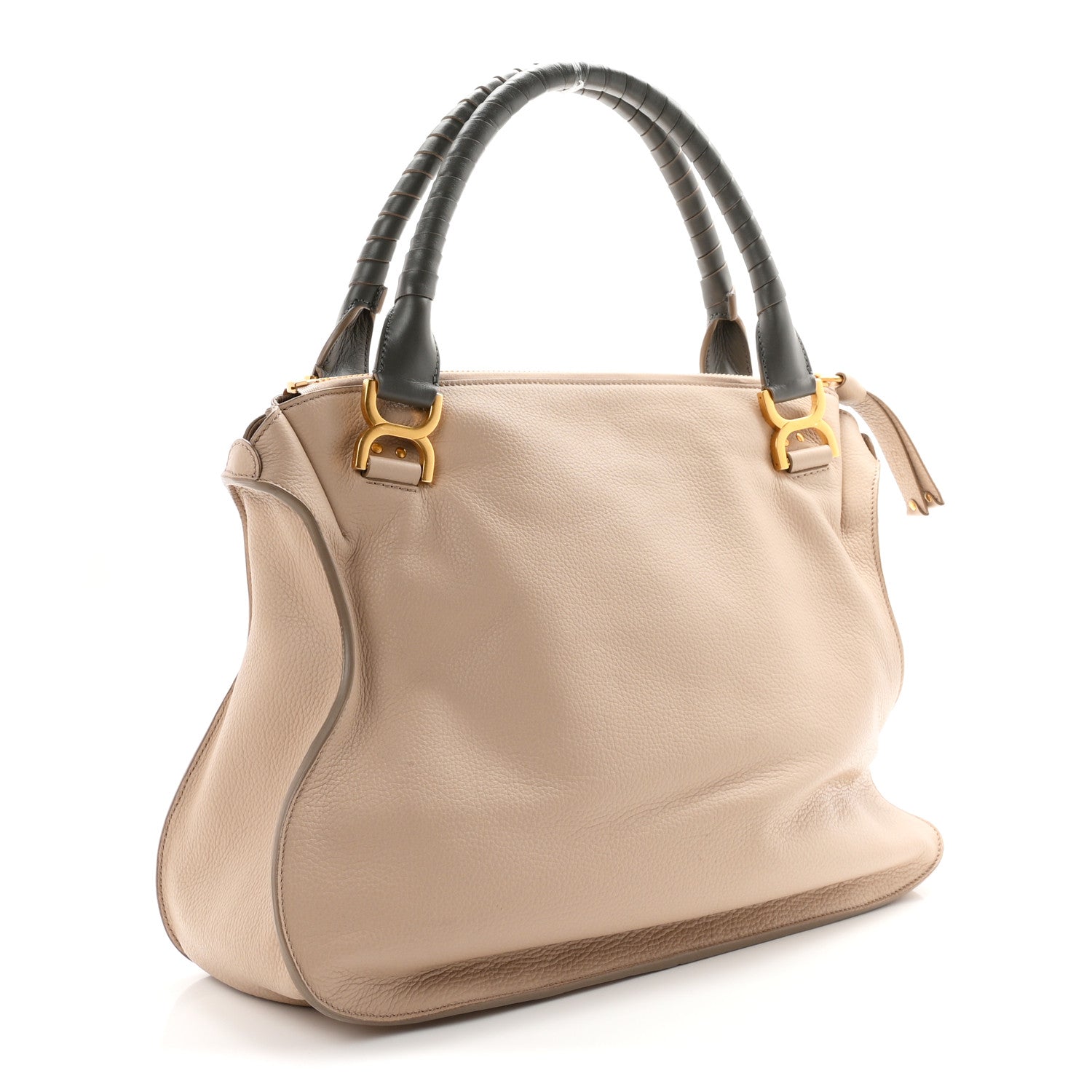 Chloe Calfskin Braided Large Marcie Double Carry Floral Grey 3 of 10