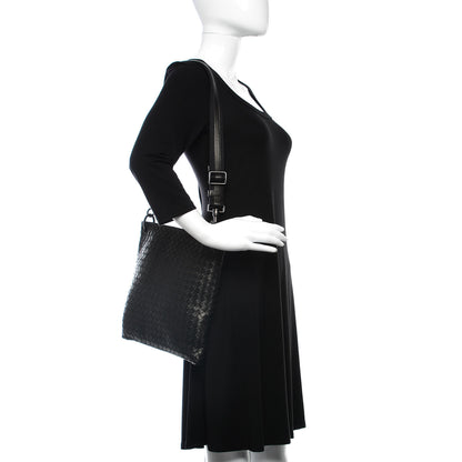 Bottega Veneta Nappa Intrecciato VN Crossbody Messenger Bag Black 2 of 10