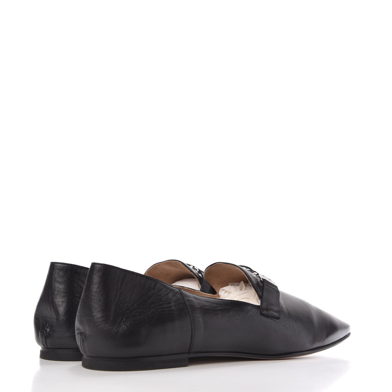 Hermes Supple Goatskin Womens Time Loafers 41 Black 4 of 9