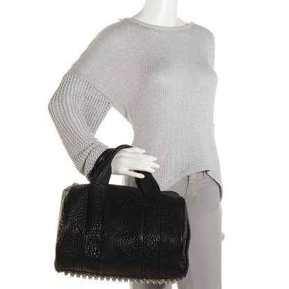 Alexander Wang Pebbled Lambskin Rocco Black with Silver Hardware 2 of 7