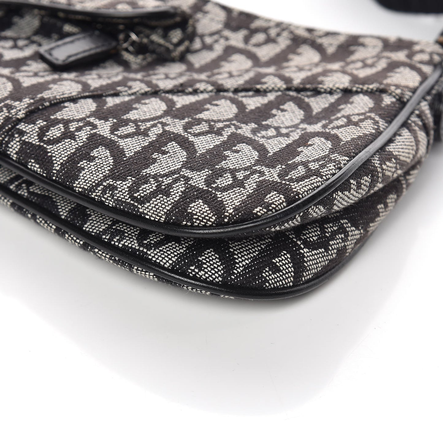 Monogram Double Saddle Bag Black