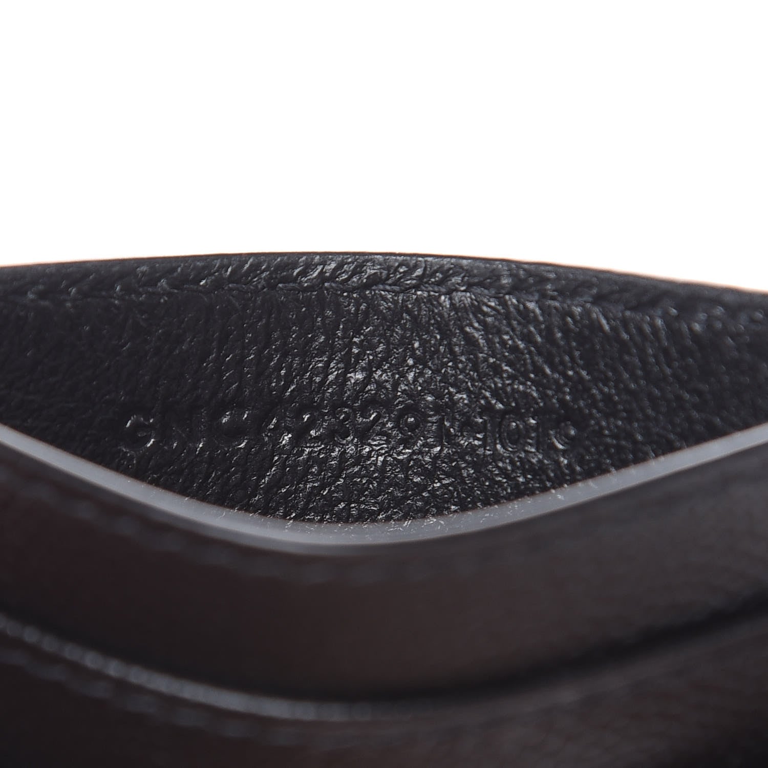 Saint Laurent Grain De Poudre Matelasse Chevron Monogram Credit Card Case Black 7 of 7