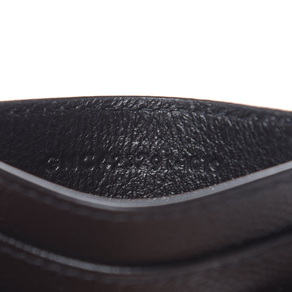 Saint Laurent Grain De Poudre Matelasse Chevron Monogram Credit Card Case Black 7 of 7