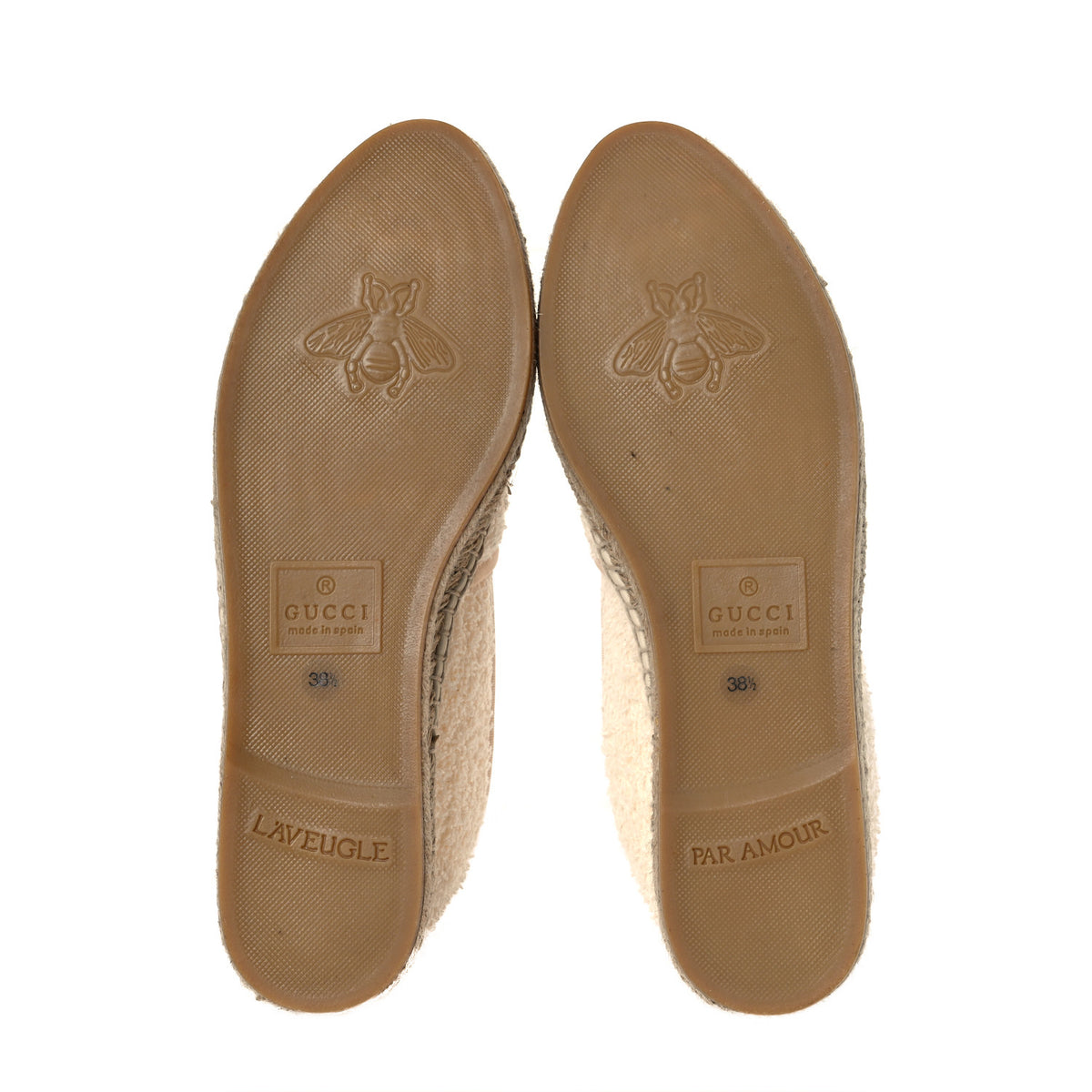 Gucci Terry Cloth Interlocking G Espadrilles 38.5 Ivory Dusty White Beige 7 of 11