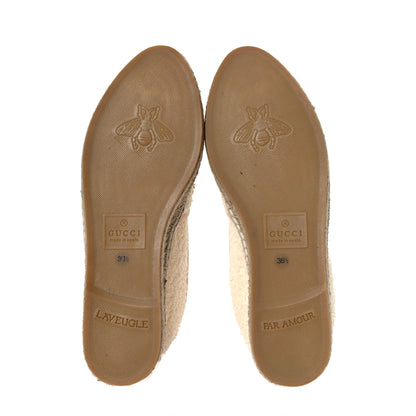 Gucci Terry Cloth Interlocking G Espadrilles 38.5 Ivory Dusty White Beige 7 of 11