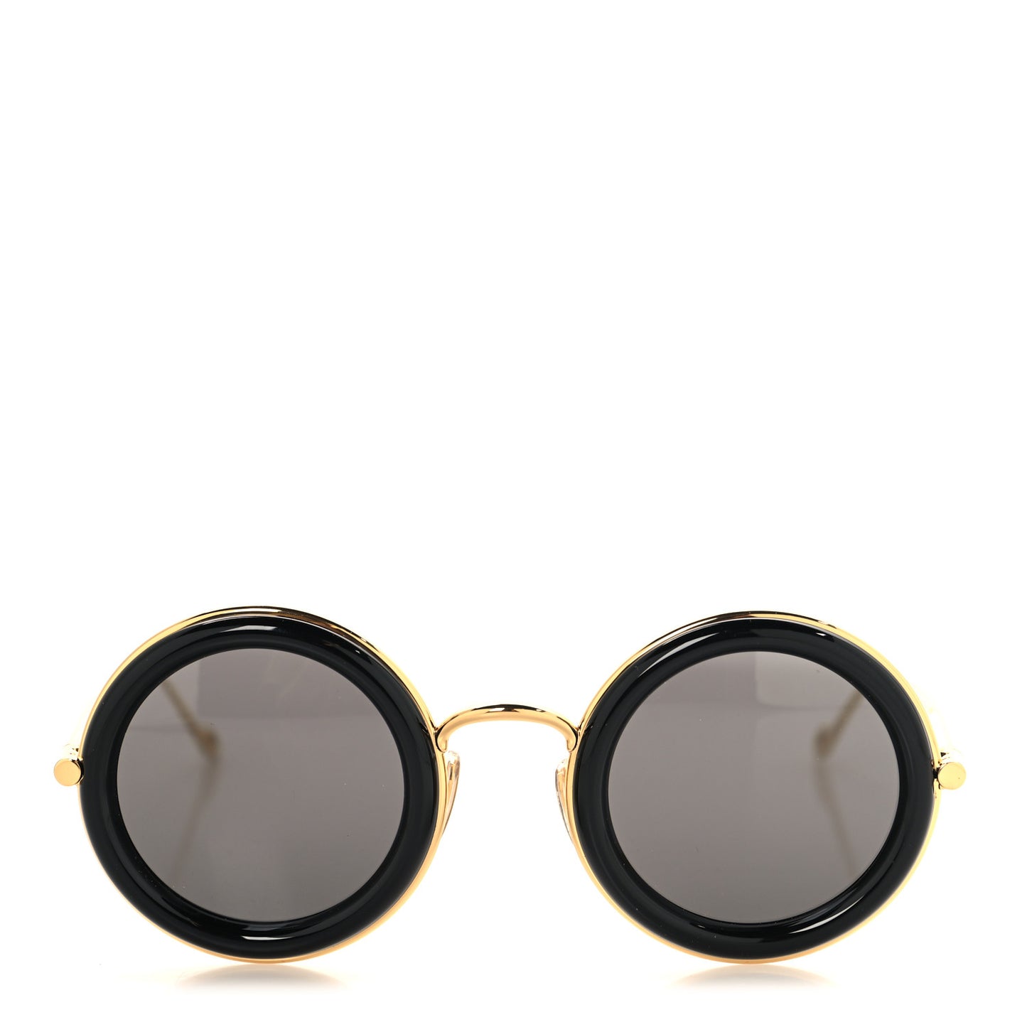 Acetate Round Sunglasses LW40094U Gold Black